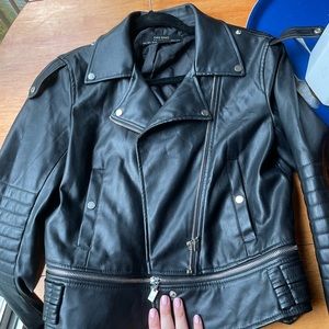 BLACK SMALL ZARA “LEATHER” JACKET